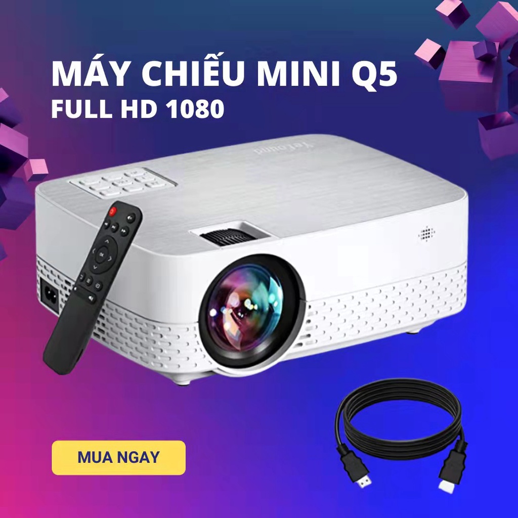 Máy chiếu Mini đa năng Q5 Full HD 1080, sống động trên từng khung hình,Xem phim ,bóng đá giải trí ngay tại nhà