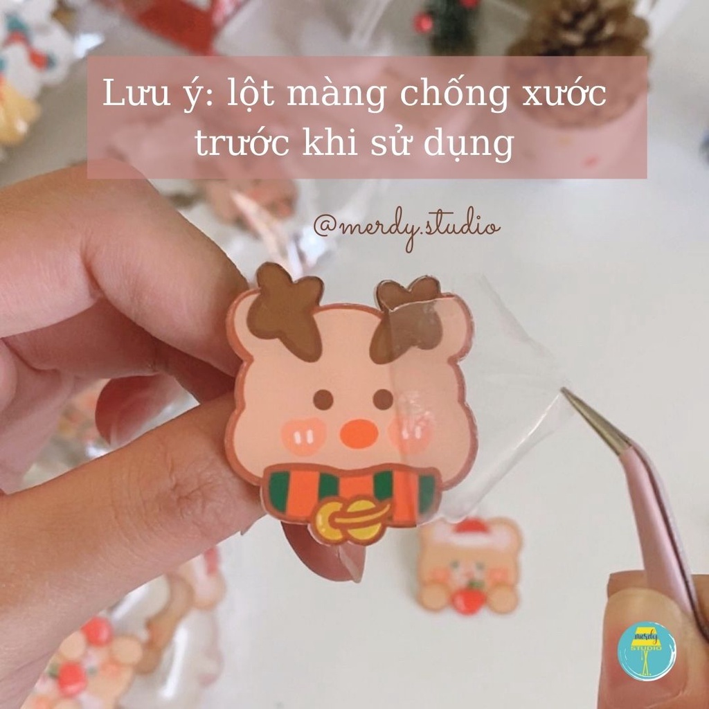 (Ghim) Pin cài áo cute chủ đề Noel, quà tặng Giáng Sinh