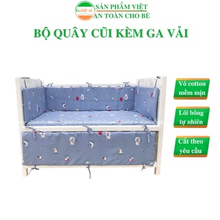 COMBO QUÂY CŨI KÈM GA BỌC ĐỆM CŨI GOLDCAT, CHẤT THÔ LỤA MỀM MỊN MÁT, ĐA DẠNG KÍCH THƯỚC, MÀU SẮC.