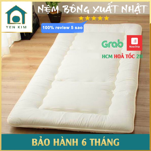 [ XẢ KHO ] Nệm bông xuất Nhật - 1mx2m, 1m4x2m, 1m6x2m - Màu Trắng, Xám