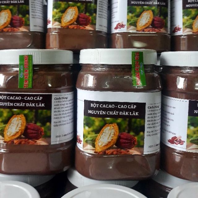 Ca cao đắng nguyên chất loại ngon nhất hộp 500g có đủ chứng nhận vsattp