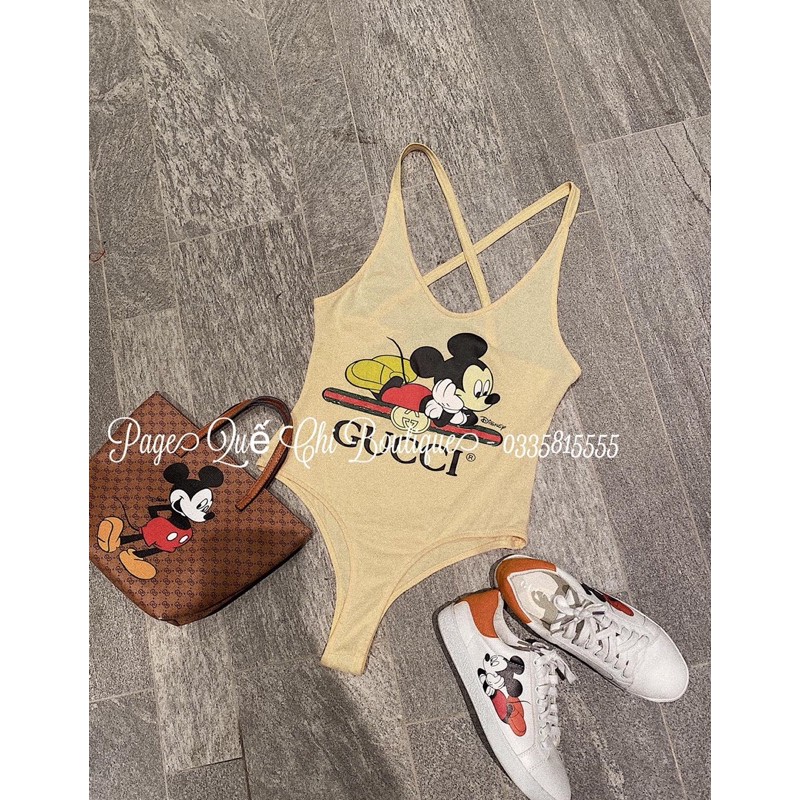 Áo bodysuit mickey