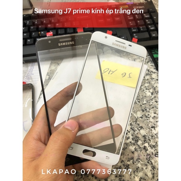 Kính ép Samsung J7 prime màu đen / trắng