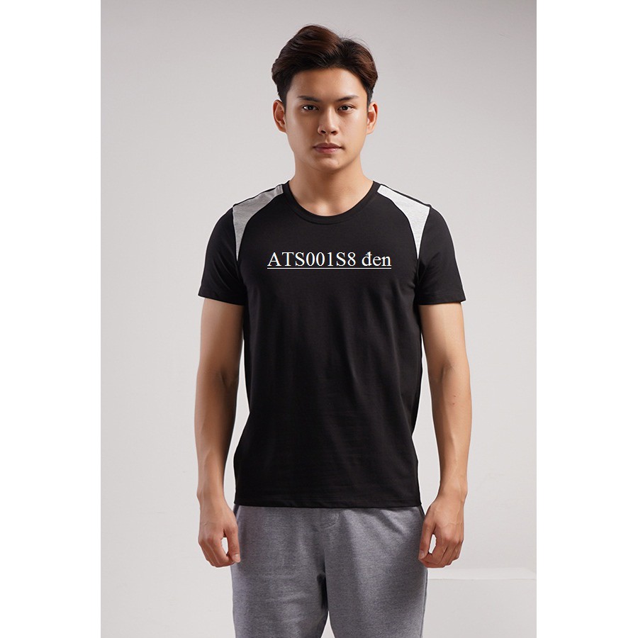 Áo t shirt ngắn tay nam Aristino CHÍNH HÃNG  ATS001S8, chất liệu cotton, dáng Slimfit, đáp vai trẻ trung