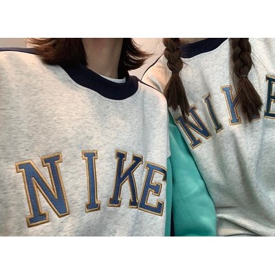 Áo Nỉ Dài Tay Form Rộng Phối Màu Thêu Chữ Thời Trang Thu Đông 2020 | BigBuy360 - bigbuy360.vn