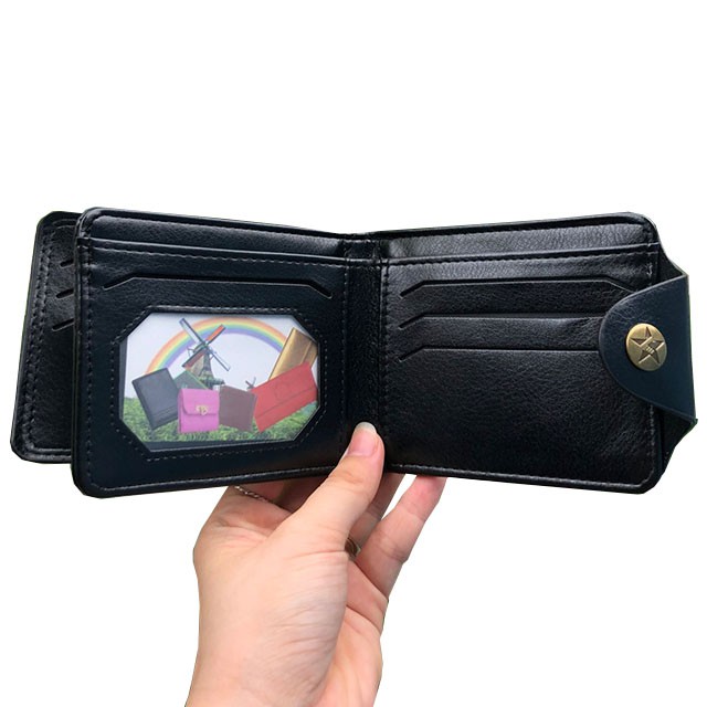 Ví da nam, bóp nam thời trang dáng ngang có Nút bấm Sang Trọng - Lịch lãm đẳng cấp quý ông.