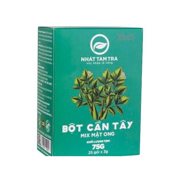 Bột Cần Tây Mật Ong MINNA, Cần Tây Mật Ong, Giảm Cân Đẹp Da Detox Cơ Thể, Làm Mịn Da Hộp 45g (15 gói x 3g)