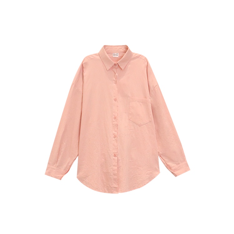 COZOK Áo Sơ Mi Tay Dài Dáng Rộng Kiểu Dáng Đơn Giản Hợp Thời Trang