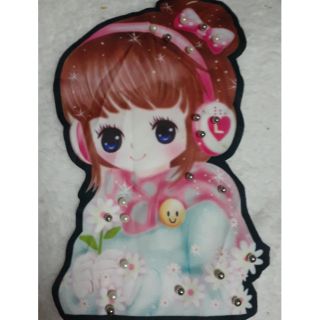 Hình may cô bé mùa đông kích cỡ 26x15cm