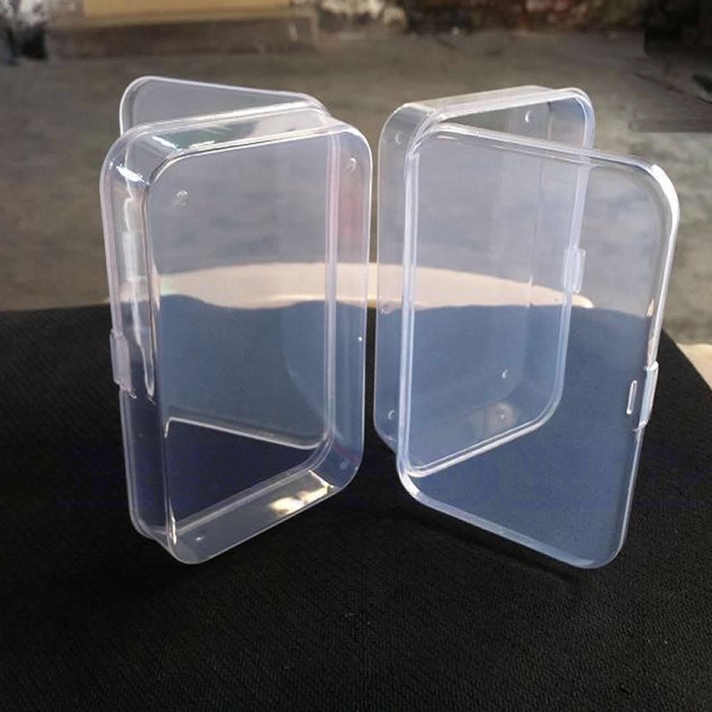 CCC✴ 2Pc Plastic Transparent Storage Box Collections Container Case Nail Tips Jewelry