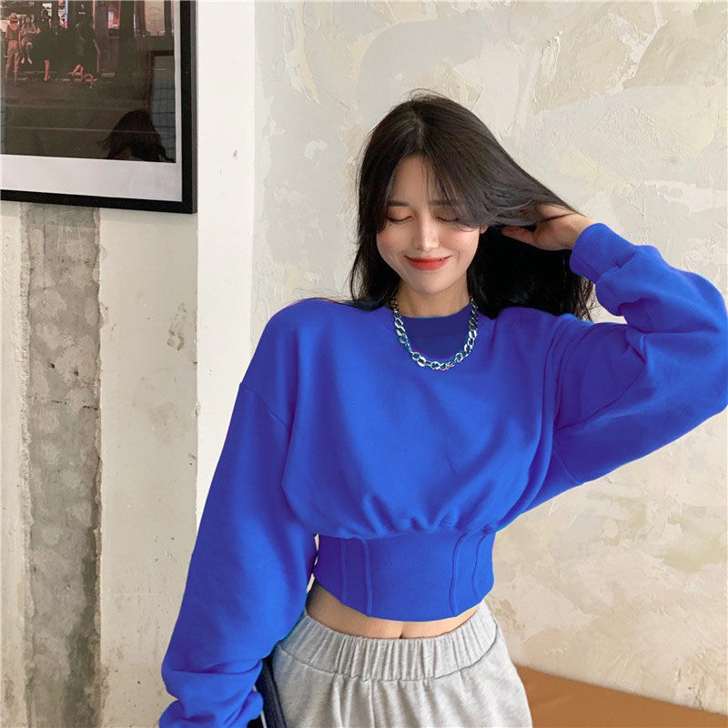 Áo Len Nữ Dài Tay Cổ Tròn Thời Trang Hàn