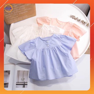Áo Cho Bé Gái Mùa Hè, Áo Bánh Bèo Tiểu Thư Baby Doll Size 12-26Kg Chất Đũi BiBo Store