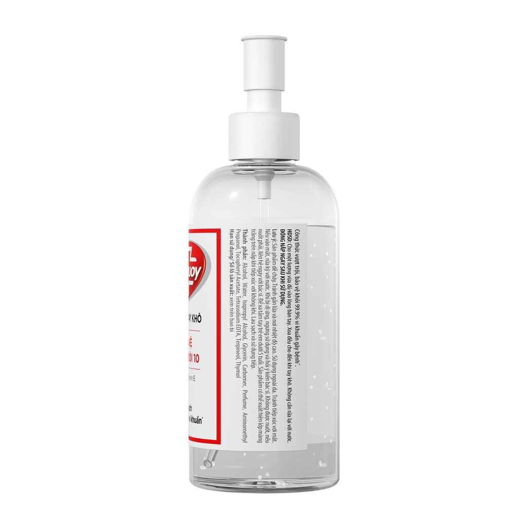 Gel rửa tay khô sạch siêu nhanh Lifebuoy bảo vệ vượt trội 10 (Chai vòi 235ml) | BigBuy360 - bigbuy360.vn