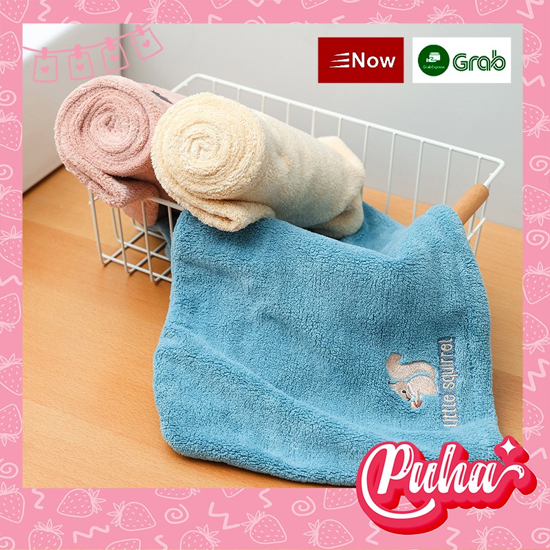 Khăn ủ tóc Puha chất liệu cotton mềm siêu thấm hút, khô tóc nhanh, quấn ủ hấp tóc tiện lợi.