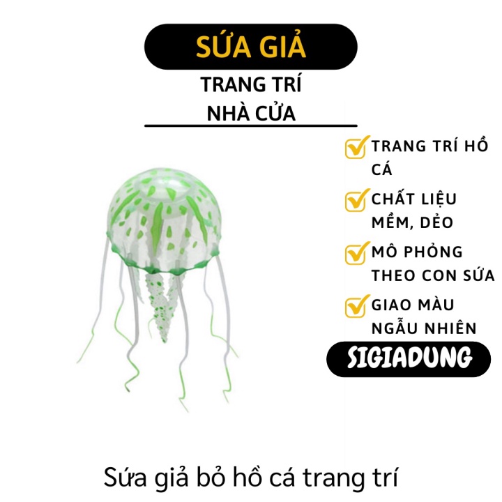 GIÁ SỈ Sứa giả bỏ hồ cá bằng silicon và bột huỳnh quang phát sáng cực kỳ đẹp mắt 4942