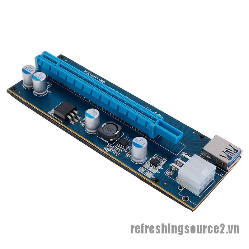 [REF2] VER009S PCI-E Riser Card 009S PCI Express 1X to 16X 4Pin 6Pin SATA Molex Power