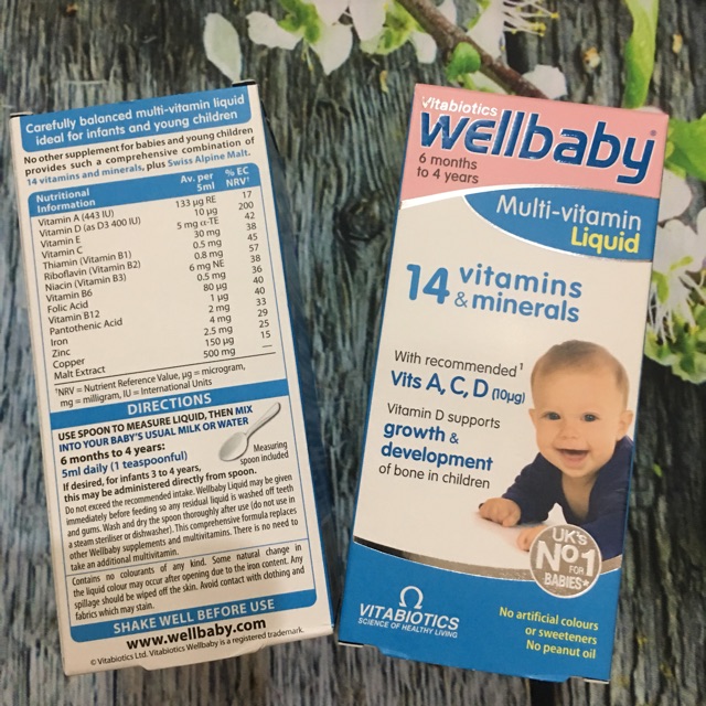 Vitamin Wellbaby Với 14 Vitamin Và Khoáng Chất