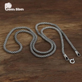 Dây Chuyền Bạc Nam Đốt Vảy Mới 50 - 60cm Chất Liệu Bạc Thái Cao Cấp - Thương Hiệu Ganes Silver