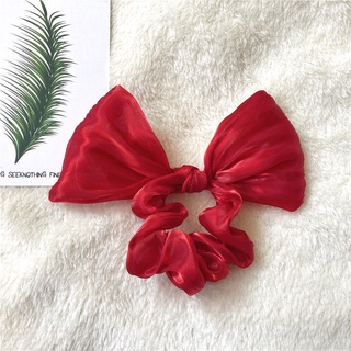 Cột tóc scrunchies voan buộc chiếc nơ cute C20