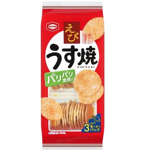 Bánh gạo Senbei Usuyaki Kameda vị salad 80g , vị tôm 80g