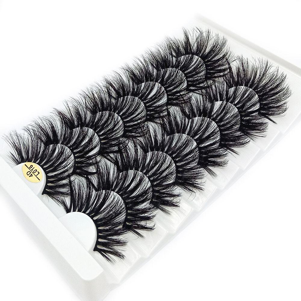 Bộ 8 Cặp Lông Mi Giả Dài 25mm Thời Trang Cho Nữ