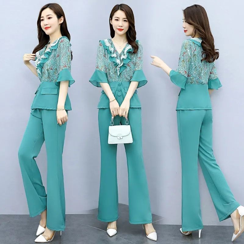 Bộ Đồ Công Sở Vải Chiffon Thời Trang Mùa Hè Cho Nữ