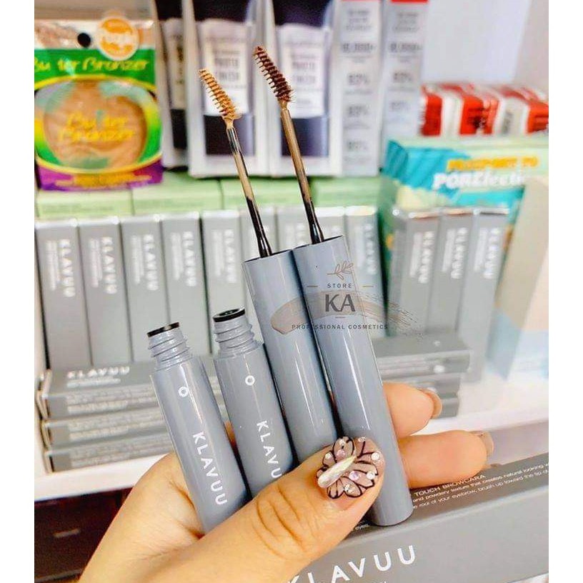 Mascara Lông Mày Klavuu Chuốt Lông Mày Cao Cấp Có Màu Nâu Và Nâu Đen chuyên dùng cho makeup