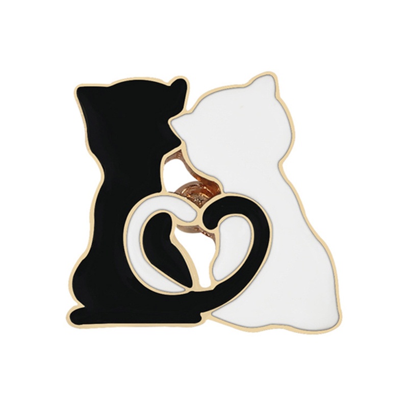 Ghim Cài Áo Bằng Hợp Kim Họa Tiết Trắng Đen Dễ Thương