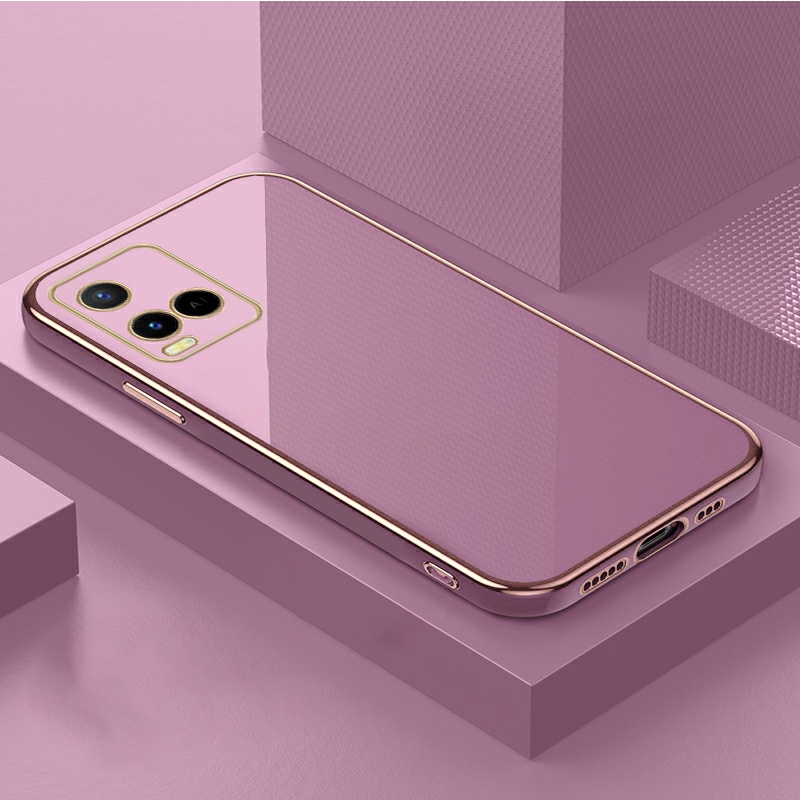 Ốp Điện Thoại Mạ Điện 7 Màu Sang Trọng Đơn Giản Dành Cho Vivo Y33S Y21T Y21 Y21S