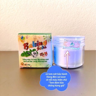 Baking soda mix bạc hà trắng răng, ngừa mụn ẩn, mụn đầu đen mới