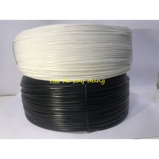 Dây Kẽm Bọc Nhựa Dẹp Ruột Trắng KHOẢNG 200 MÉT - Hạn chế gỉ sét