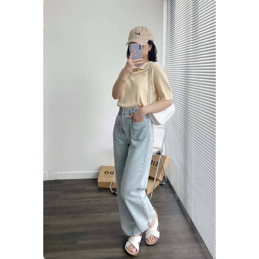 Áo len thun cổ kiểu polo GLEN TOP | BigBuy360 - bigbuy360.vn