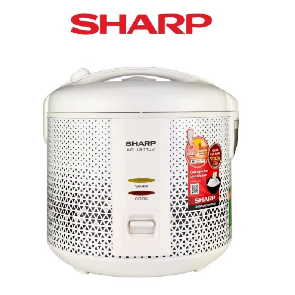 Nồi cơm điện Sharp KS-181TJV 1.8 lít nắp gài - Hàng chính hãng