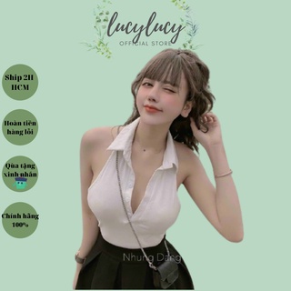 Áo thun croptop balo nút bấm_Kèm ảnh thật LUCYLUCY