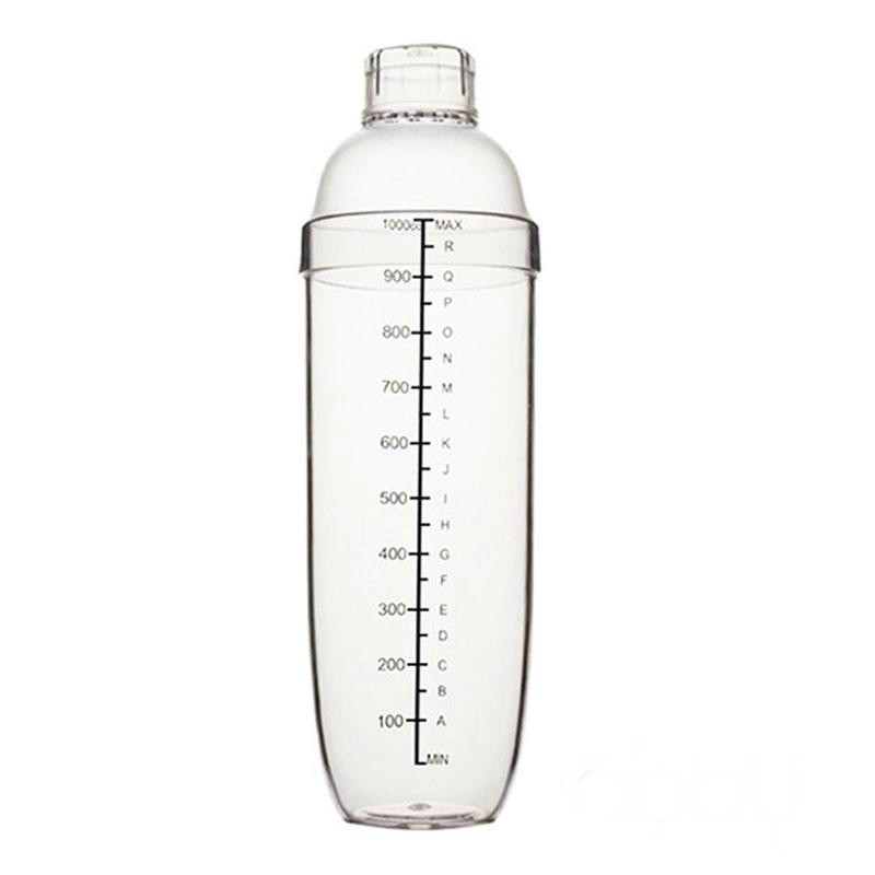 Bình Shaker/ Bình Lắc Nhựa Có Chia Vạch 500- 700ml- 1000ml (Loại Dày)