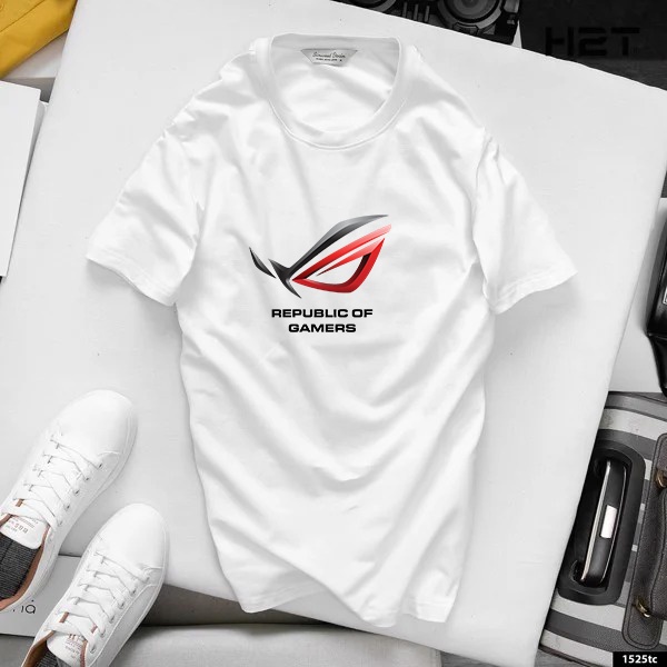 Áo thun nam nữ in Logo Asus Rog phối màu cực đẹp , cổ tròn tay ngắn, thun cotton thấm hút mồ hôi tốt C10