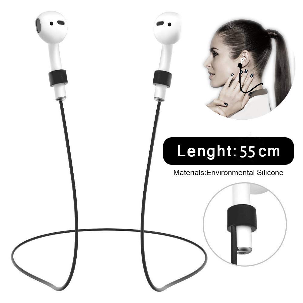 Hộp silicone đựng bảo vệ tai nghe thể thao kèm dây đeo chống thất lạc