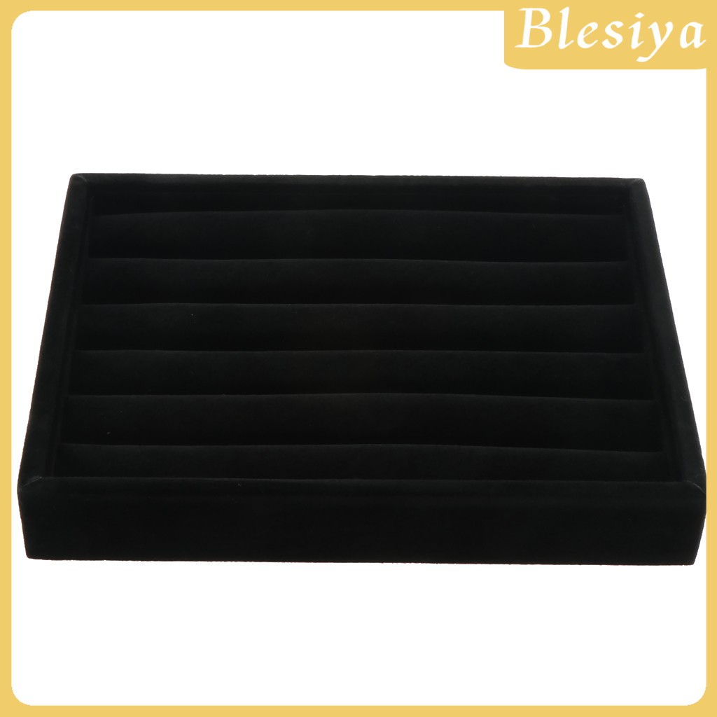 [Blesiya] Khay Nhung Đen Đa Chức Năng Dùng Trưng Bày Trang Sức