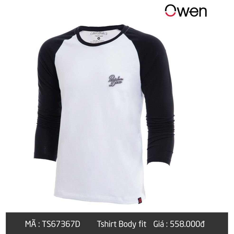 OWEN - Áo thun dài tay Owen màu trắng TS 67367 [Cam kết chính hãng]