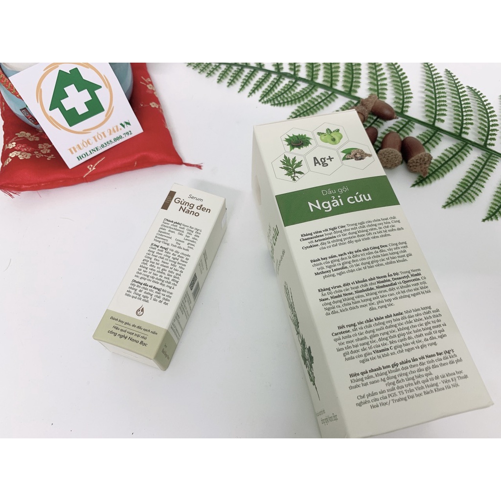 Serum Gừng Đen Nano Mộc Nhu 30ml Cho Da Đầu Gàu Ngứa, Nấm Da Đầu