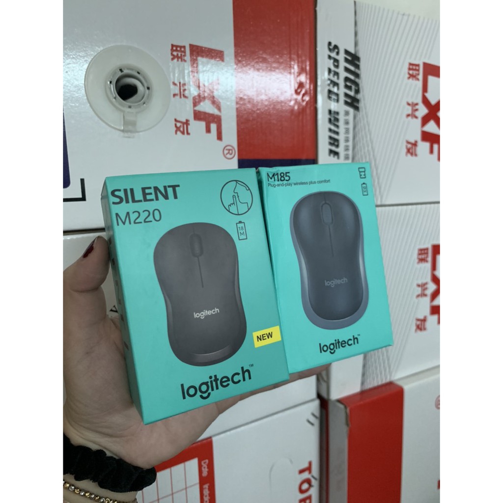 Chuột Không Dây 💎𝓕𝓡𝓔𝓔𝓢𝓗𝓘𝓟💎 Mouse Ko Dây Logitech Laser M185  SPTECH COMPUTER