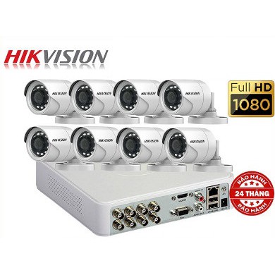 Trọn Bộ Camera giám sát HIKVISION 4 mắt 2.0MP - FHD 1080P - Ổ cứng HDD+Đầy đủ phụ kiện lắp đặt - Bảo hành 24 Tháng