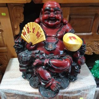 Tượng ông di lặc bột đá cao 38cm