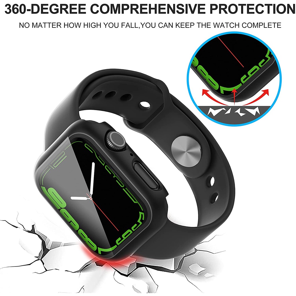 Kính cường lực bảo vệ màn hình đồng hồ thông minh Apple Watch Series 7 Case 41mm 45mm