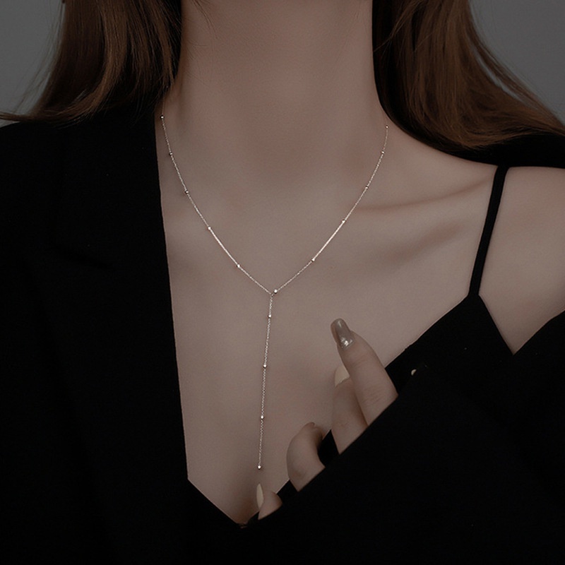 Dây Chuyền Chuỗi Hạt Tròn Đơn Giản Phong Cách Hàn Quốc Sang Trọng Cho Nữ Giới Có Sẵn Bán Chạy