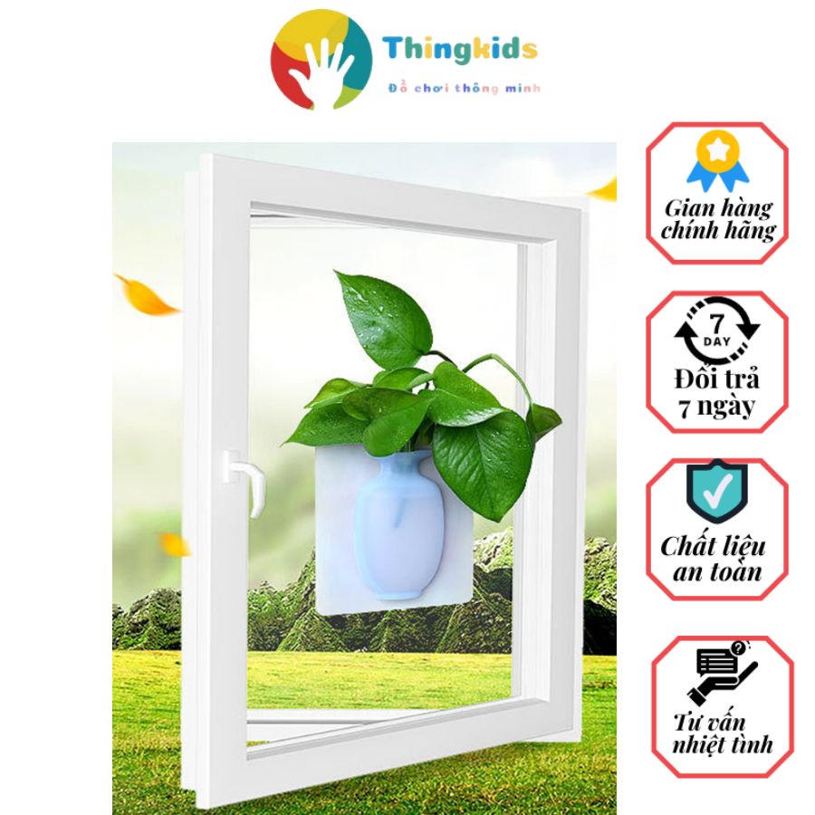 Lọ hoa dán tường trang trí phòng - Thingkids