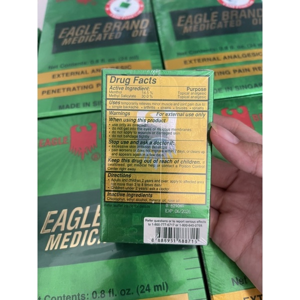 Dầu Xanh Con Ó Eagle Brand của Mỹ - 24ml