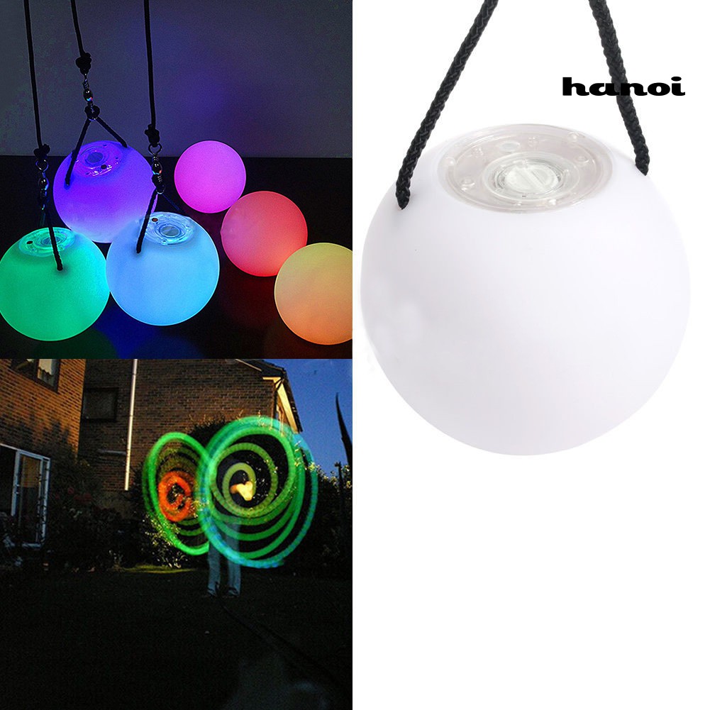 Đèn LED dạng bóng ném nhiều màu sắc POI dùng làm đạo cụ múa bụng QL