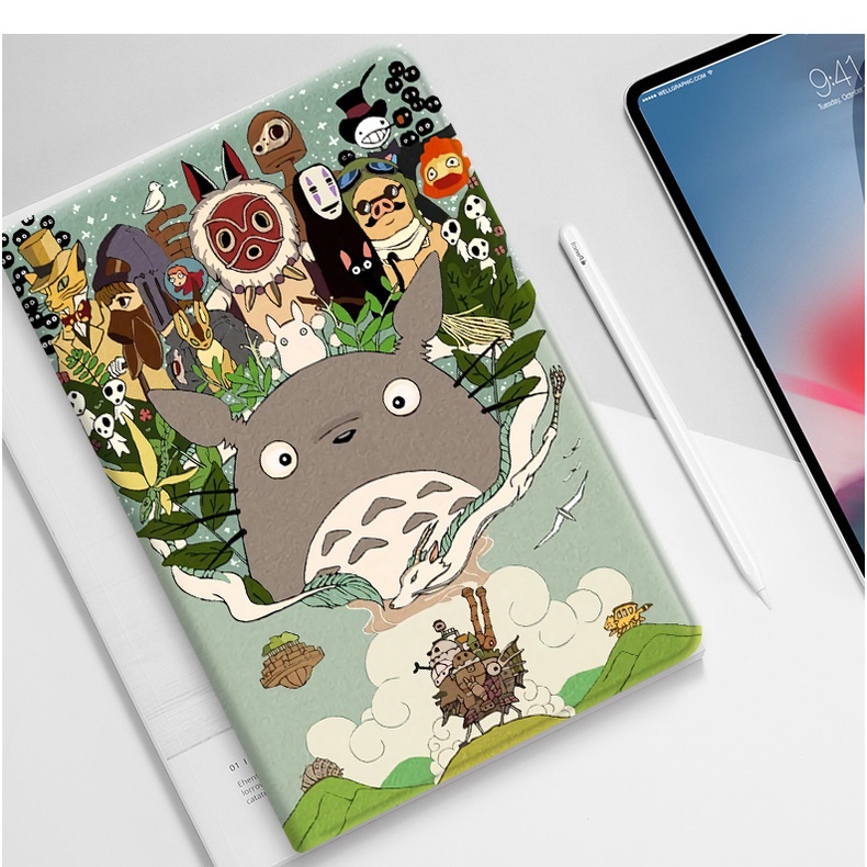 Bao Da Máy Tính Bảng Totoro Cho Ipad Air 4 / Air 1 2 3 4 5 6 7 8 11 Air 4 Air 3 Air2 Air 1 Pro9.7 Air10.5 Pro11 Air Mini 1st 5th 6th 7th 8th 2017 2018 Pro 11 10.2 / Pro 10.5 Inch