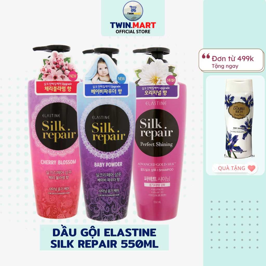 Dầu gội chăm sóc và nuôi dưỡng tóc Elastine Silk Repair 550ml Hàn Quốc